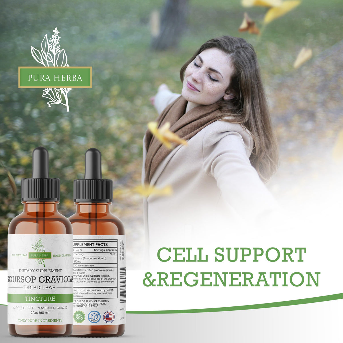Organic Soursop Extract Graviola Drops — Tincture, 2fl oz - Calm Era