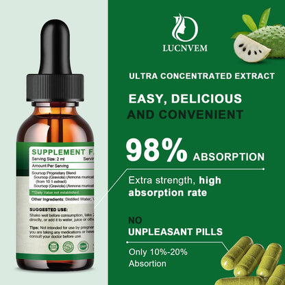 Organic Soursop Graviola Liquid Drops — 2 Pack, 2fl oz Each - Calm Era