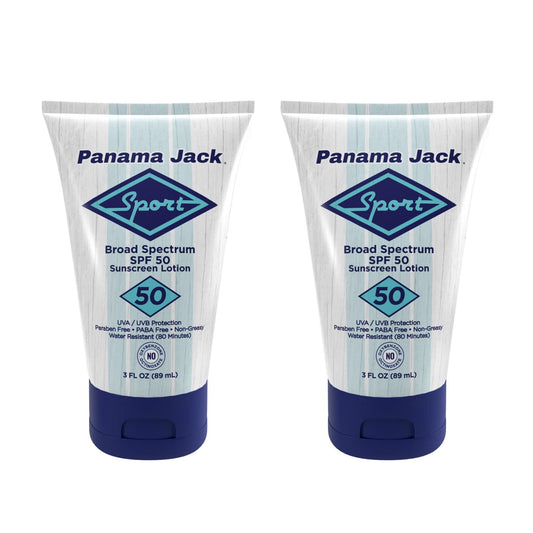 Panama Jack Sport Sunscreen Lotion SPF 50 — Pack of 2 x 3oz