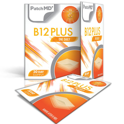 PatchMD B12 Energy Plus Patches – Vitamin B12 Transdermal | 30 Day Supply