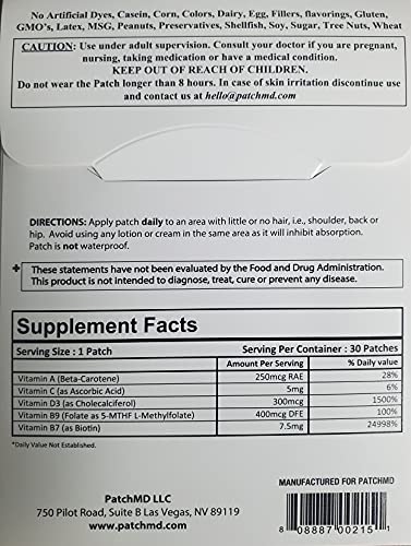 PatchMD Biotin Plus Patches – Biotin & Hair Support | 30 Day Supply