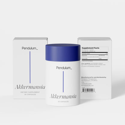 Pendulum Akkermansia Probiotic with Prebiotic Fibre – 30 Capsules