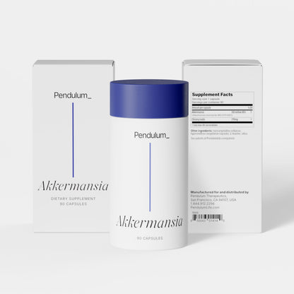 Pendulum Akkermansia Probiotic with Prebiotic Fiber 90 Capsules