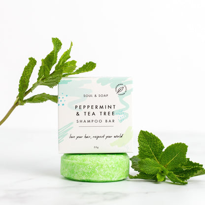 Soul and Soap Peppermint & Tea Tree Shampoo Bar