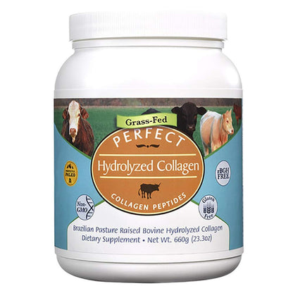 Perfect Supplements Hydrolyzed Collagen Powder – Grass-Fed, Brazilian Pasture-Raised | 660g × 2