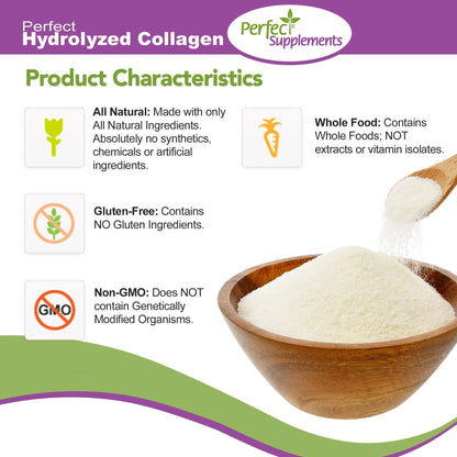 Perfect Supplements Hydrolyzed Collagen Powder – Grass-Fed, Brazilian Pasture-Raised | 660g × 2
