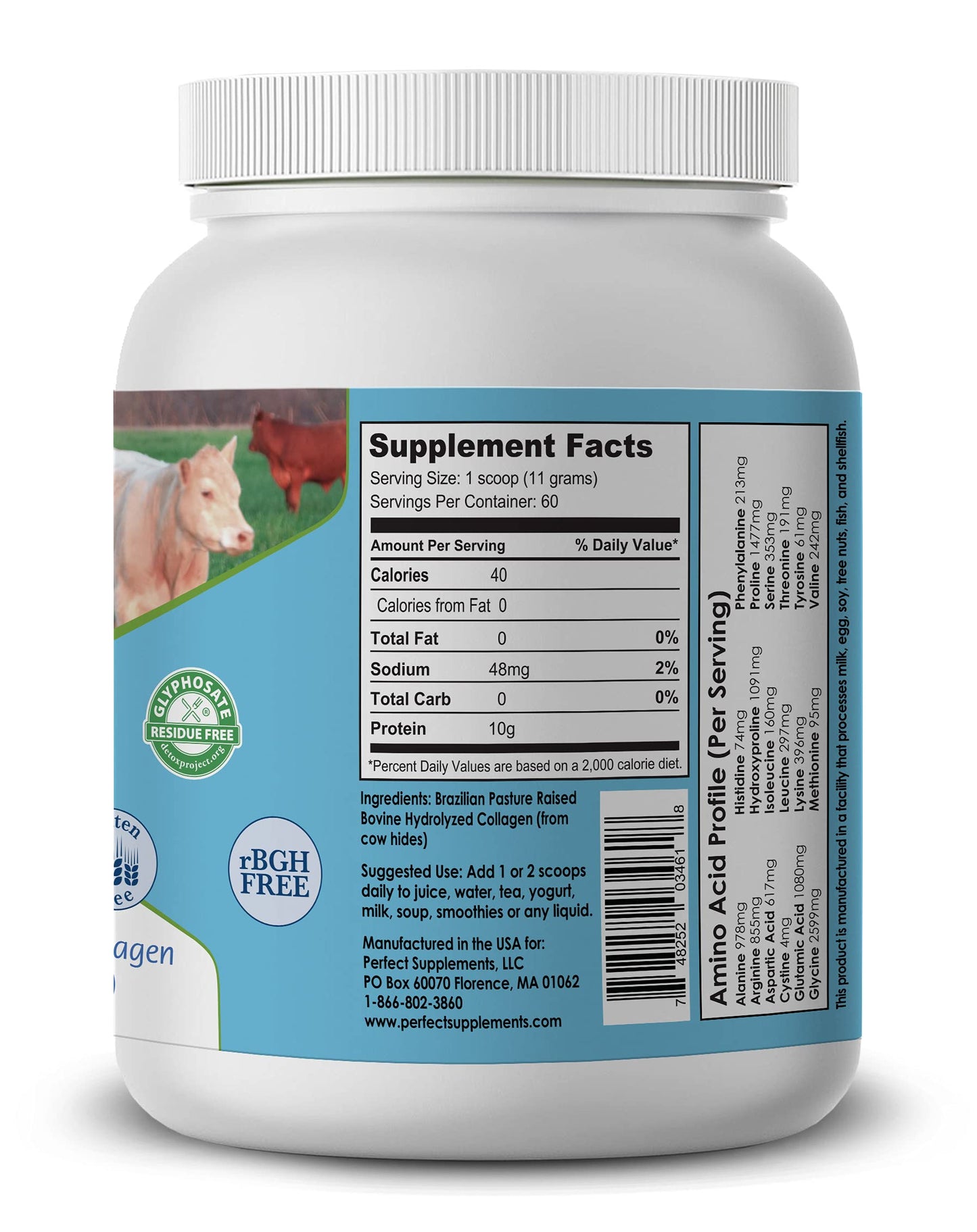 Perfect Supplements Hydrolyzed Collagen Powder – Unflavored | 660g