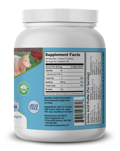 Perfect Supplements Hydrolyzed Collagen Powder – Unflavored | 660g