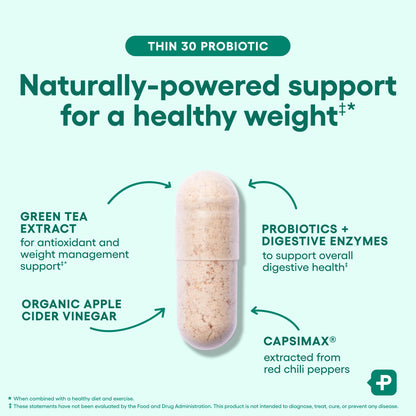 Physician's Choice Probiotics for Weight Management & Bloating – 6 Strains, 60 Capsules