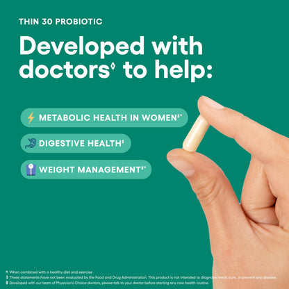 Physician's Choice Probiotics for Weight Management & Bloating – 6 Strains, 60 Capsules