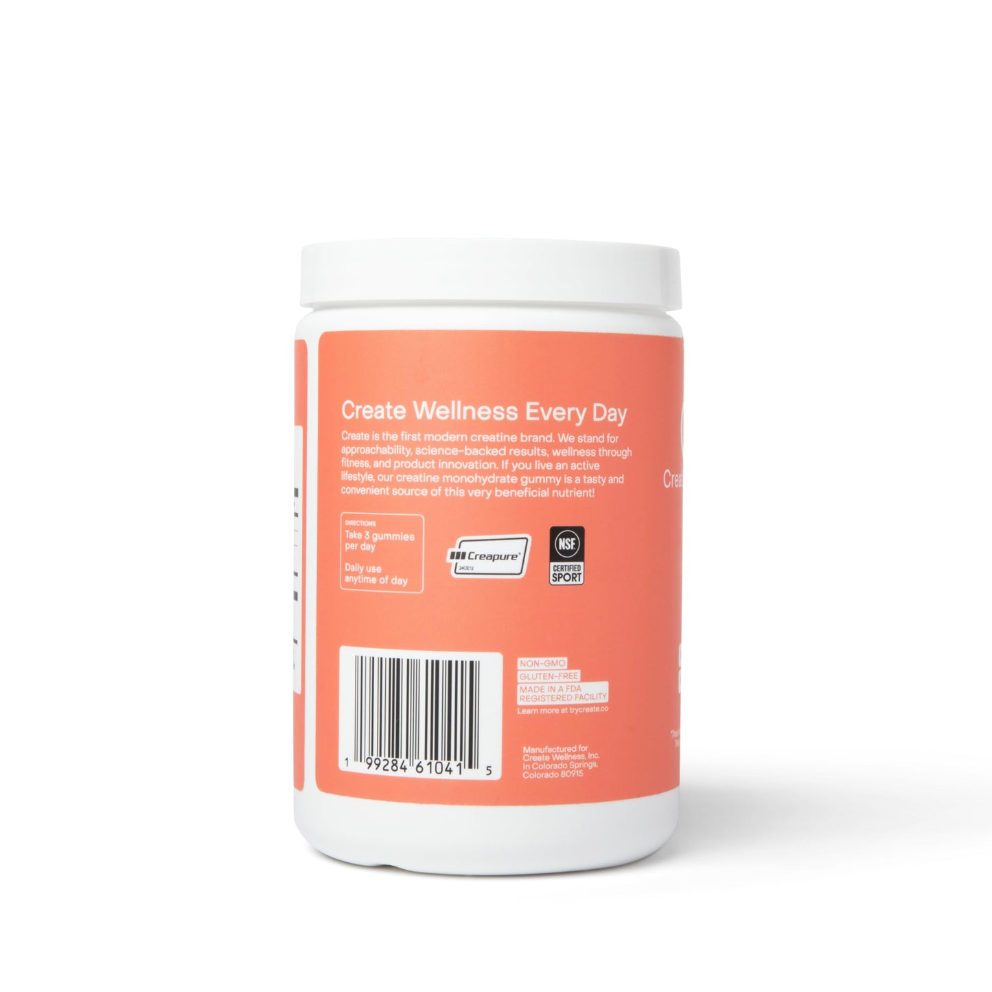 Create Creatine Monohydrate Gummies | 1.5g Creapure per Gummy | Sour Peach | Vegan