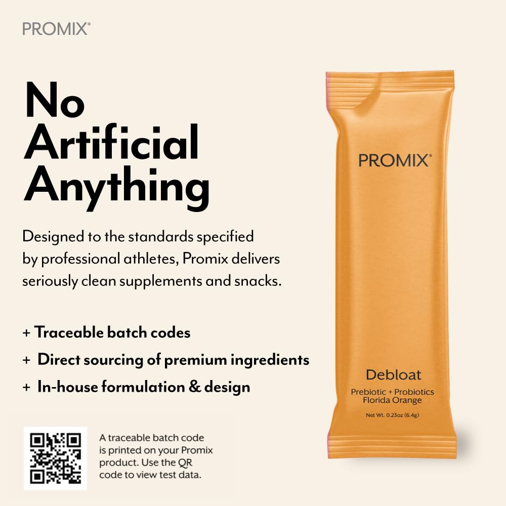 ProMix Nutrition Debloat Prebiotics & Probiotics with Baobab – Vitamin C Rich, Bloating Relief, Immune Support – Orange – 30 Servings (Pack of 30) - Calm Era