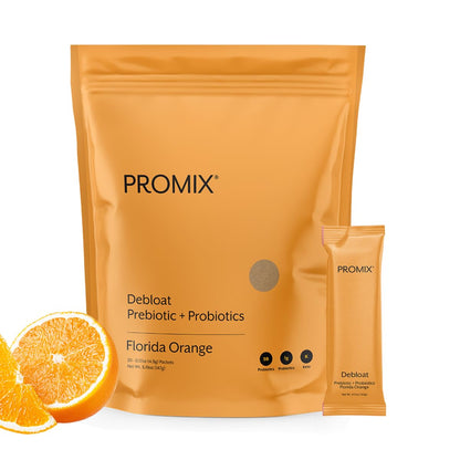 ProMix Nutrition Debloat Prebiotics & Probiotics with Baobab – Vitamin C Rich, Bloating Relief, Immune Support – Orange – 30 Servings (Pack of 30) - Calm Era