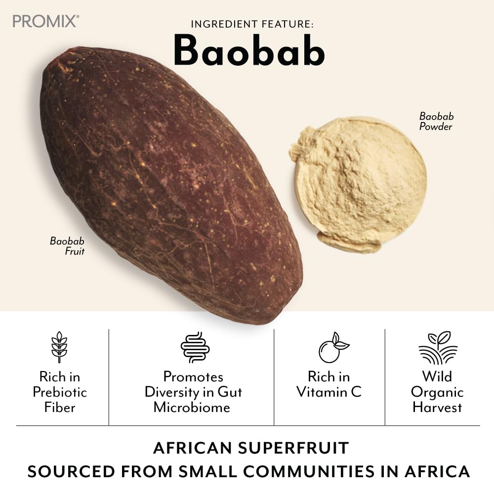 ProMix Nutrition Debloat Prebiotics & Probiotics with Baobab – Vitamin C Rich, Bloating Relief, Immune Support – Orange – 30 Servings (Pack of 30) - Calm Era