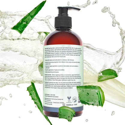 PURA D’OR Organic Aloe Vera Gel — Lavender, 16oz - Calm Era