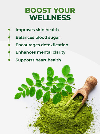 Pura Vida Organic Moringa Leaf Powder 8oz | Single Origin USDA Organic