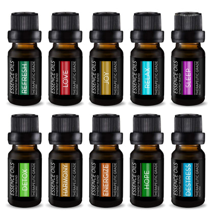 Pure Daily Care Aromatherapy Top 10 Essential Oil Synergy Blend Set 10x10ml