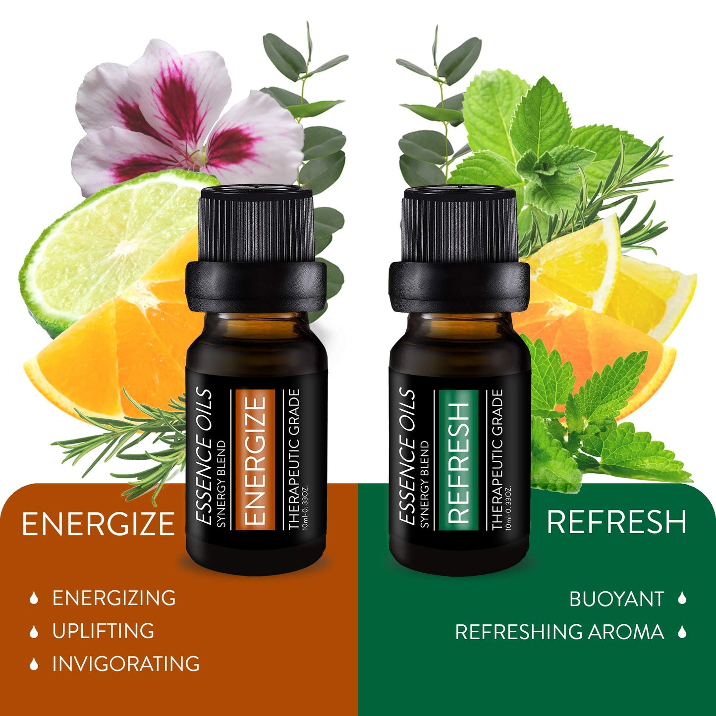 Pure Daily Care Aromatherapy Top 10 Essential Oil Synergy Blend Set 10x10ml
