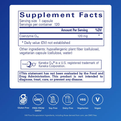 Pure Encapsulations CoQ10 120mg – 120 Capsules
