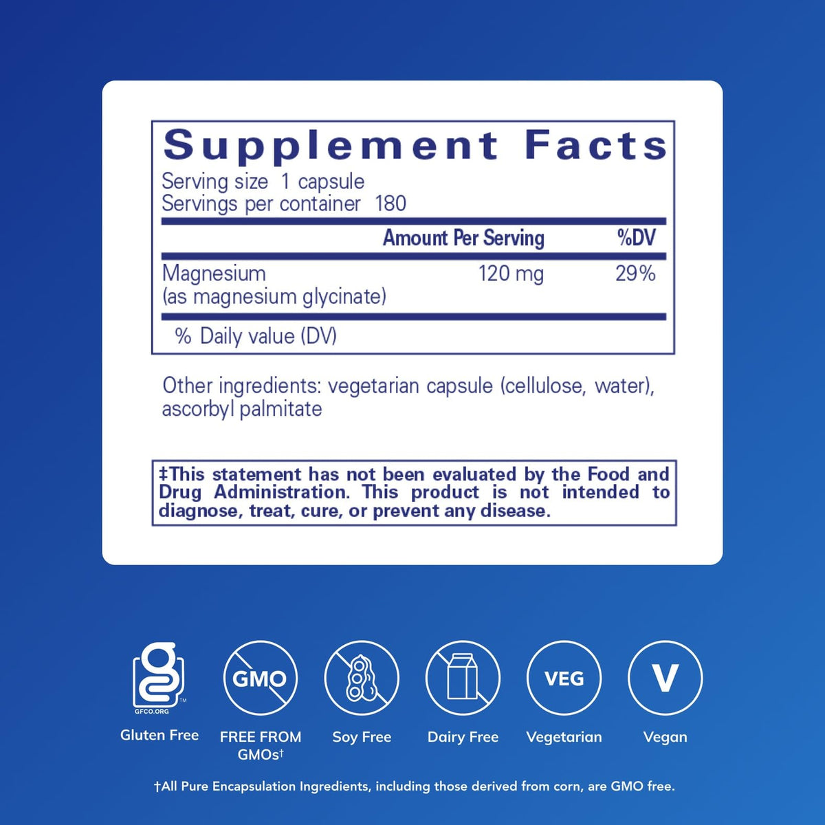 Pure Encapsulations Magnesium Glycinate (180 Caps) – Stress, Sleep & Heart Health - Calm Era