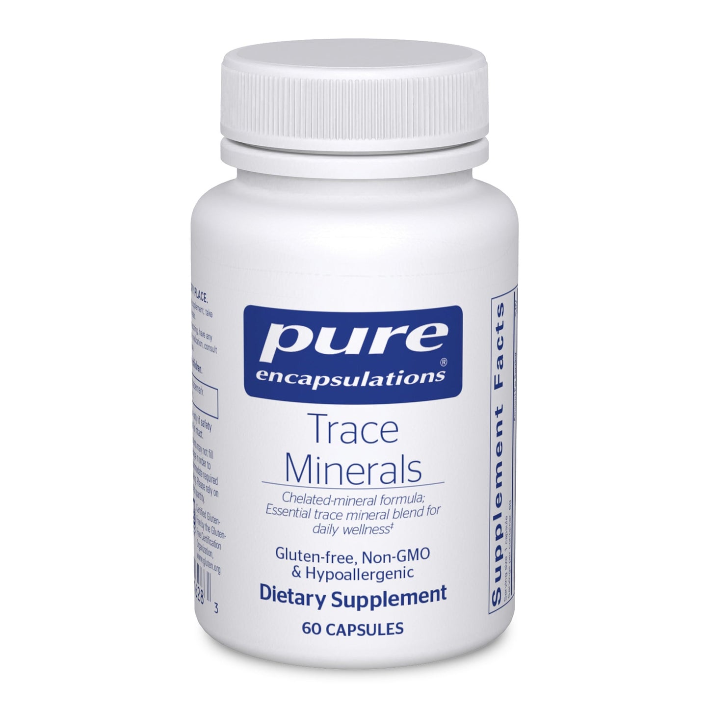 Pure Encapsulations Trace Minerals — Chelated, Vegan, 60 Capsules