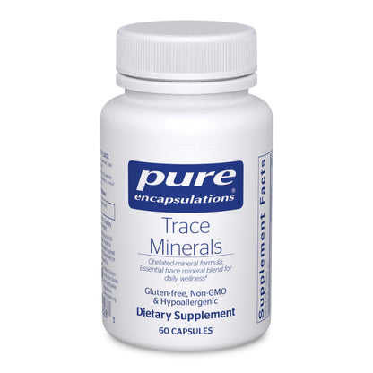 Pure Encapsulations Trace Minerals — Chelated, Vegan, 60 Capsules