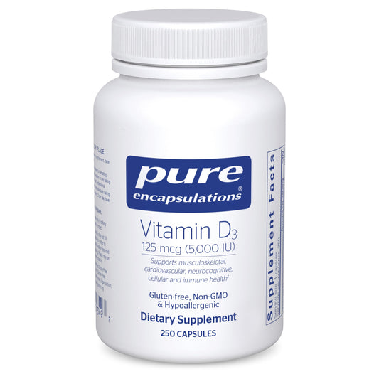 Pure Encapsulations Vitamin D3 5000IU 250 Capsules | Allergen-Free