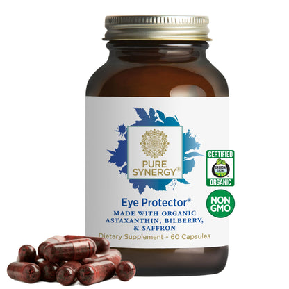 PURE SYNERGY Eye Protector – 100% Natural Vegan Eye Health Supplement | 60 Capsules
