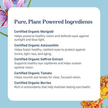 PURE SYNERGY Eye Protector – 100% Natural Vegan Eye Health Supplement | 60 Capsules