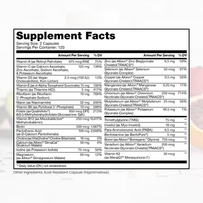 Pure Therapro Rx Methyl Multi Without Iron – Made in USA | 240 Capsules - Calm Era