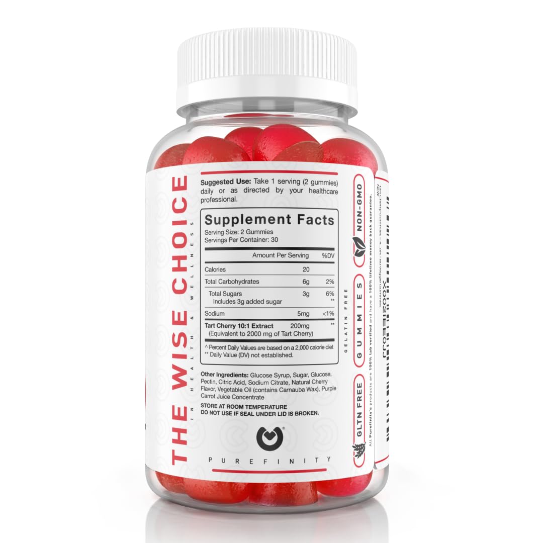 PUREFINITY Tart Cherry Gummies — Uric Acid & Joint Support, 60 Count