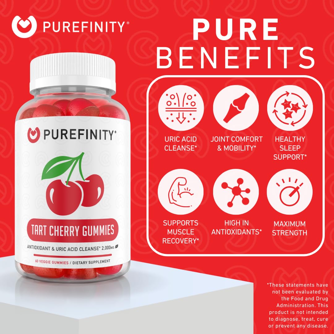 PUREFINITY Tart Cherry Gummies — Uric Acid & Joint Support, 60 Count