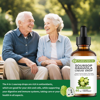 Purever Soursop Graviola Liquid Drops — Liver, Immune & Gut Support, 2fl oz