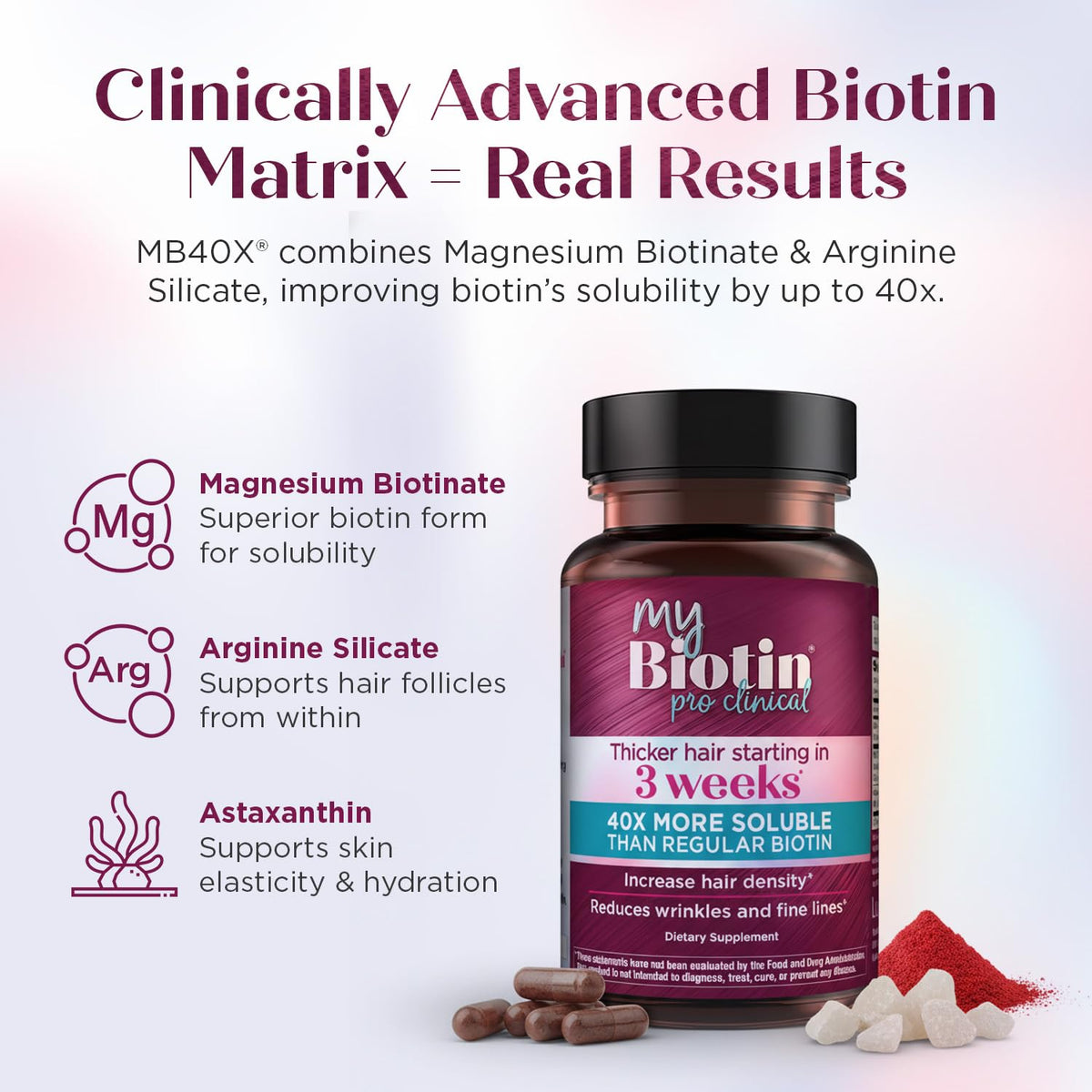 Purity Products MyBiotin ProClinical – 40x Soluble Biotin | 90 Capsules - Calm Era