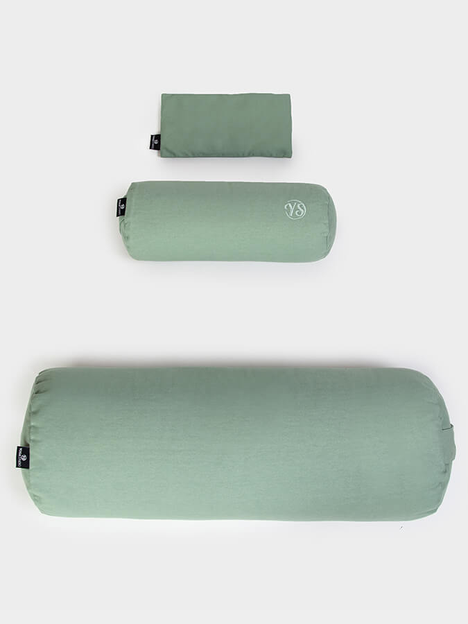 Yoga Studio Organic Meditation Bolster & Eye Pillow Set