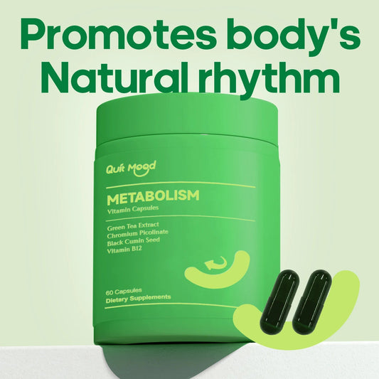 QUITMOOD-METABOLISM Vitamin Capsules with Green Tea Extract - 60 Capsules - Calm Era