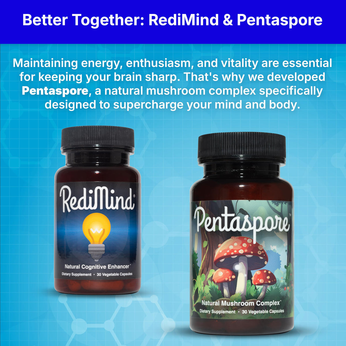 RediMind - Natural Cognitive Enhancement Capsule | Non-GMO, Vegan, Gluten-Free - Calm Era