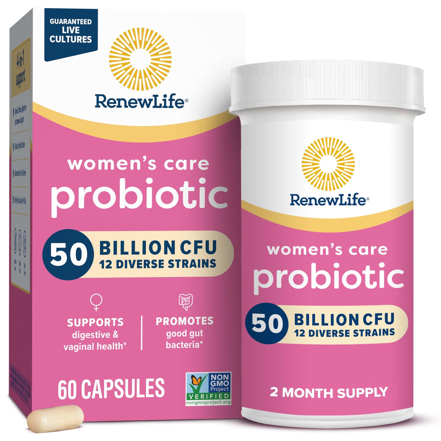 Renew Life Women’s Probiotic 50 Billion CFU – 60 Capsules
