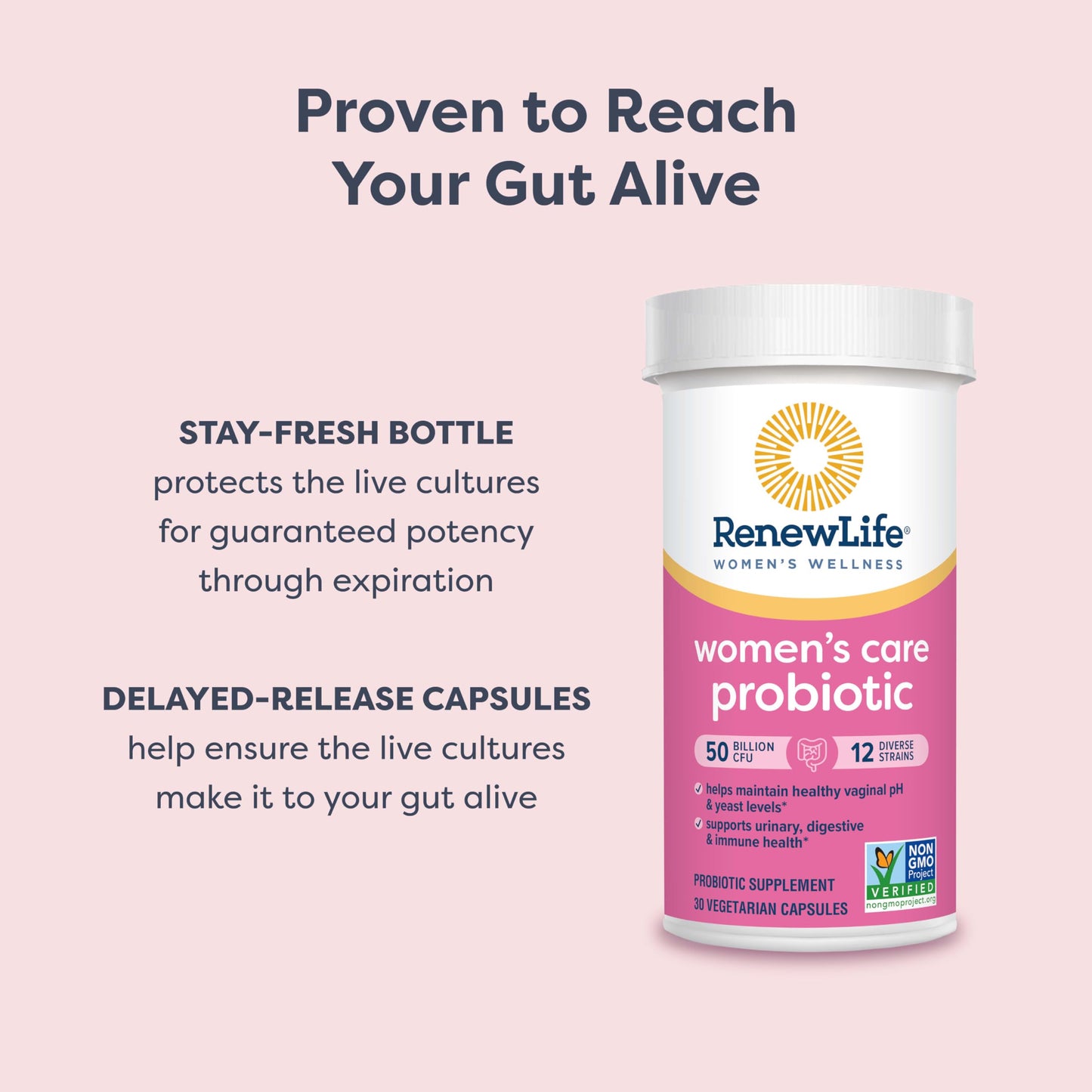 Renew Life Women’s Probiotic 50 Billion CFU – 60 Capsules
