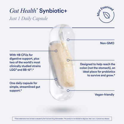 Ritual Synbiotic+ Probiotic, Prebiotic & Postbiotic 3-in-1 – Vegan Delayed-Release Capsule, 30-Day