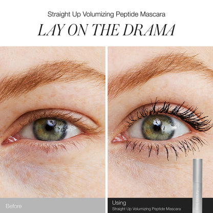 RMS Beauty Straight Up Volumizing Peptide Mascara — Black, 8ml