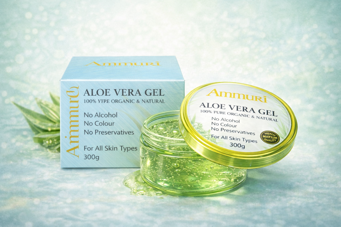 Ammuri Organic Aloe Vera Gel 300g — Face, Body & Hair