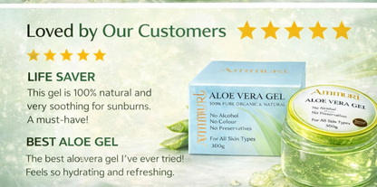 Ammuri Organic Aloe Vera Gel 300g — Face, Body & Hair