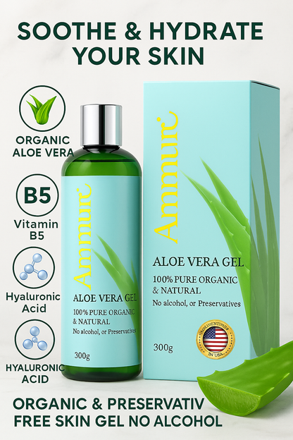 Ammuri Organic Aloe Vera Gel — Skin Relief & Hydration
