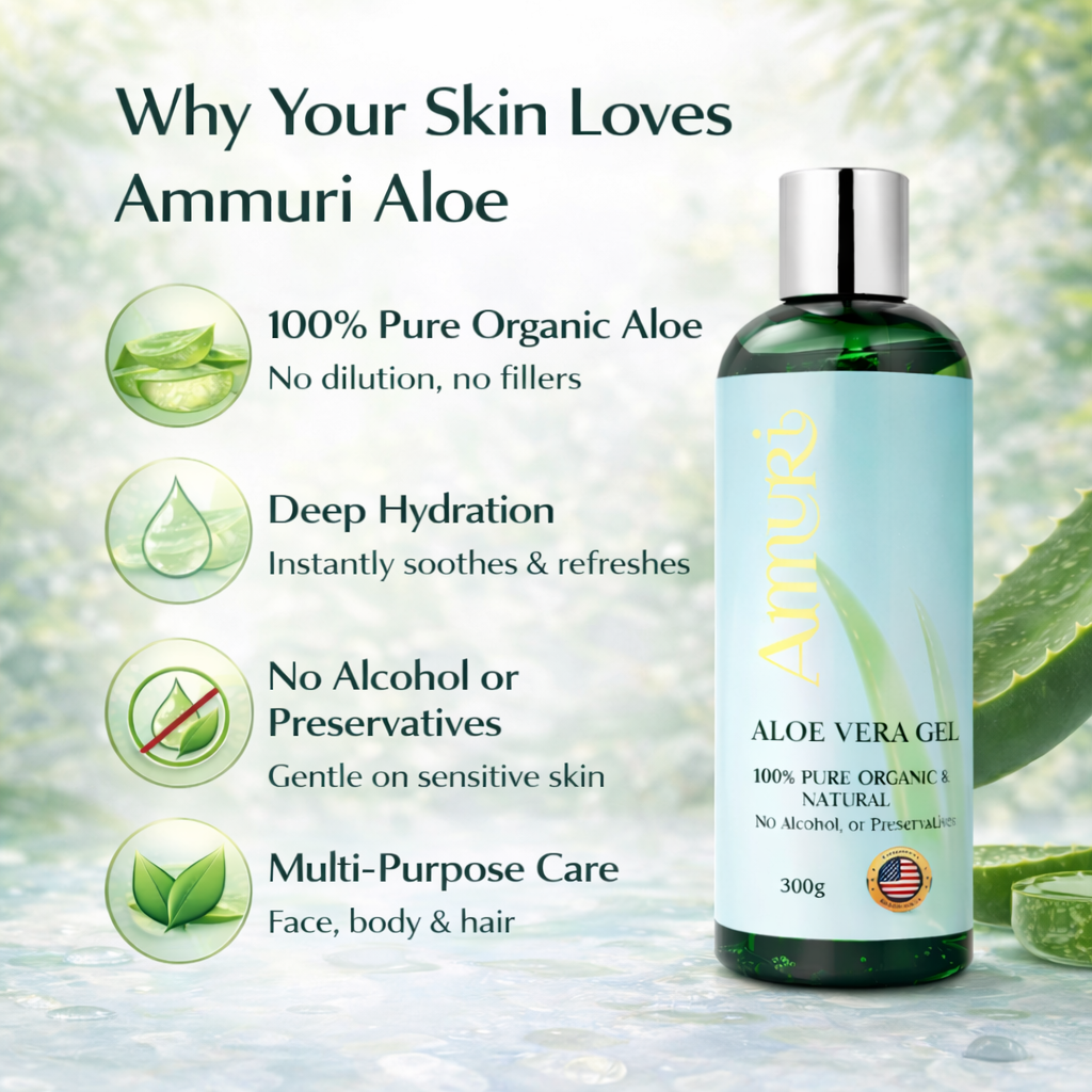 Ammuri Organic Aloe Vera Gel — Skin Relief & Hydration