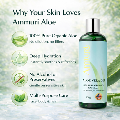 Ammuri Organic Aloe Vera Gel — Skin Relief & Hydration