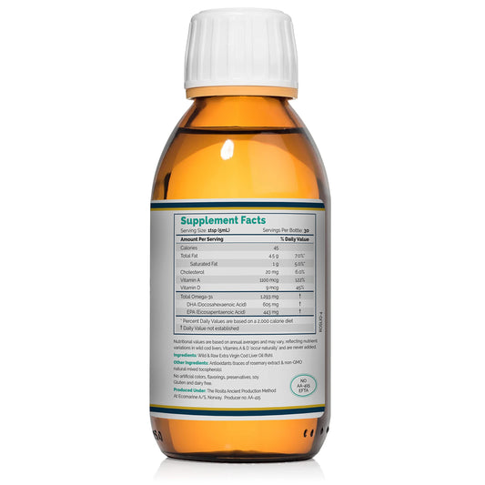 Rosita Extra Virgin Cod Liver Oil – Pure Unprocessed Nordic Oil