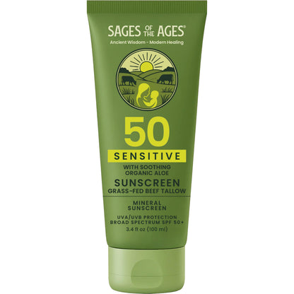 Sages of the Ages Mineral Sunscreen SPF 50 — 3.4oz - Calm Era