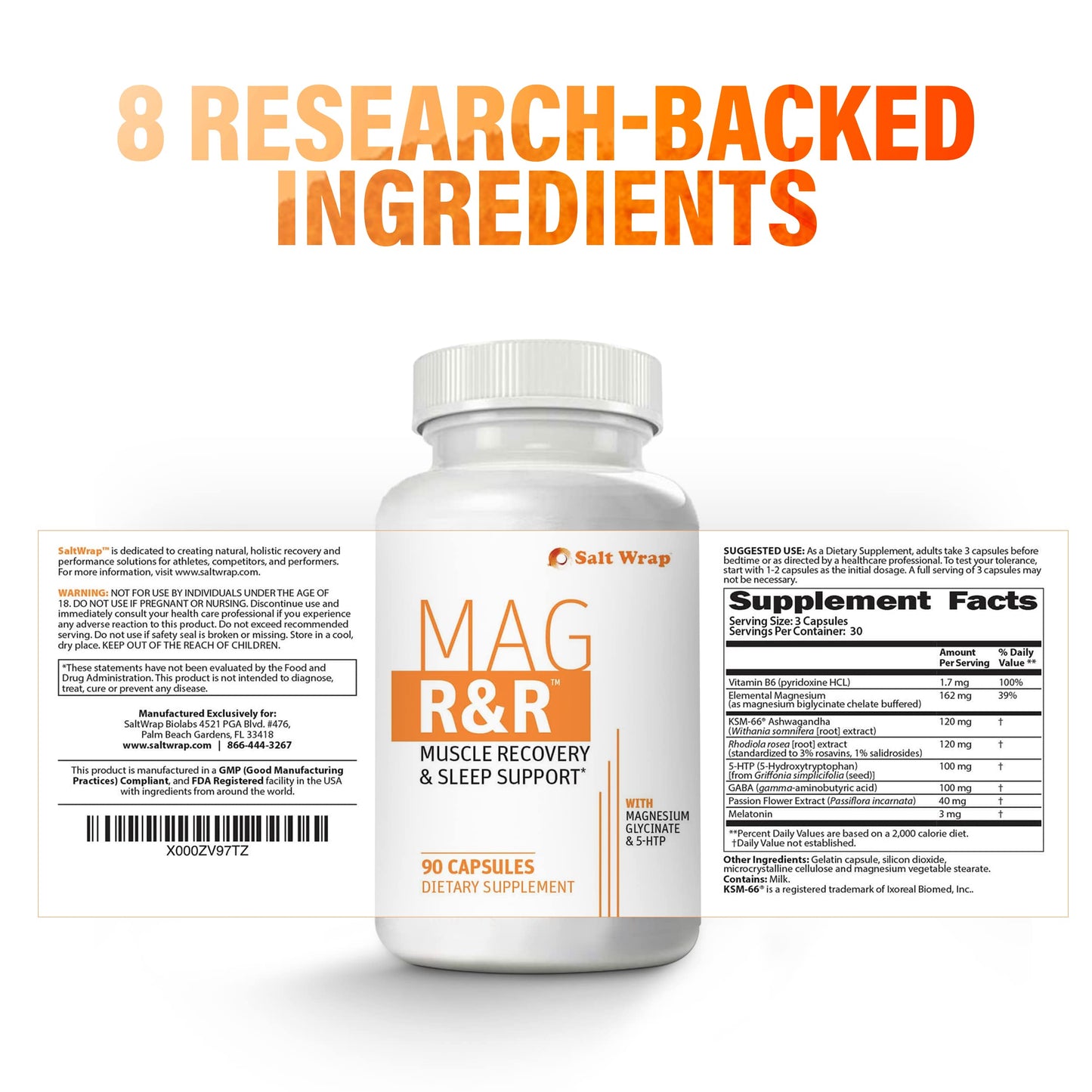 SaltWrap Mag R&R – Nighttime Cramps & Sleep Support 90 Capsules