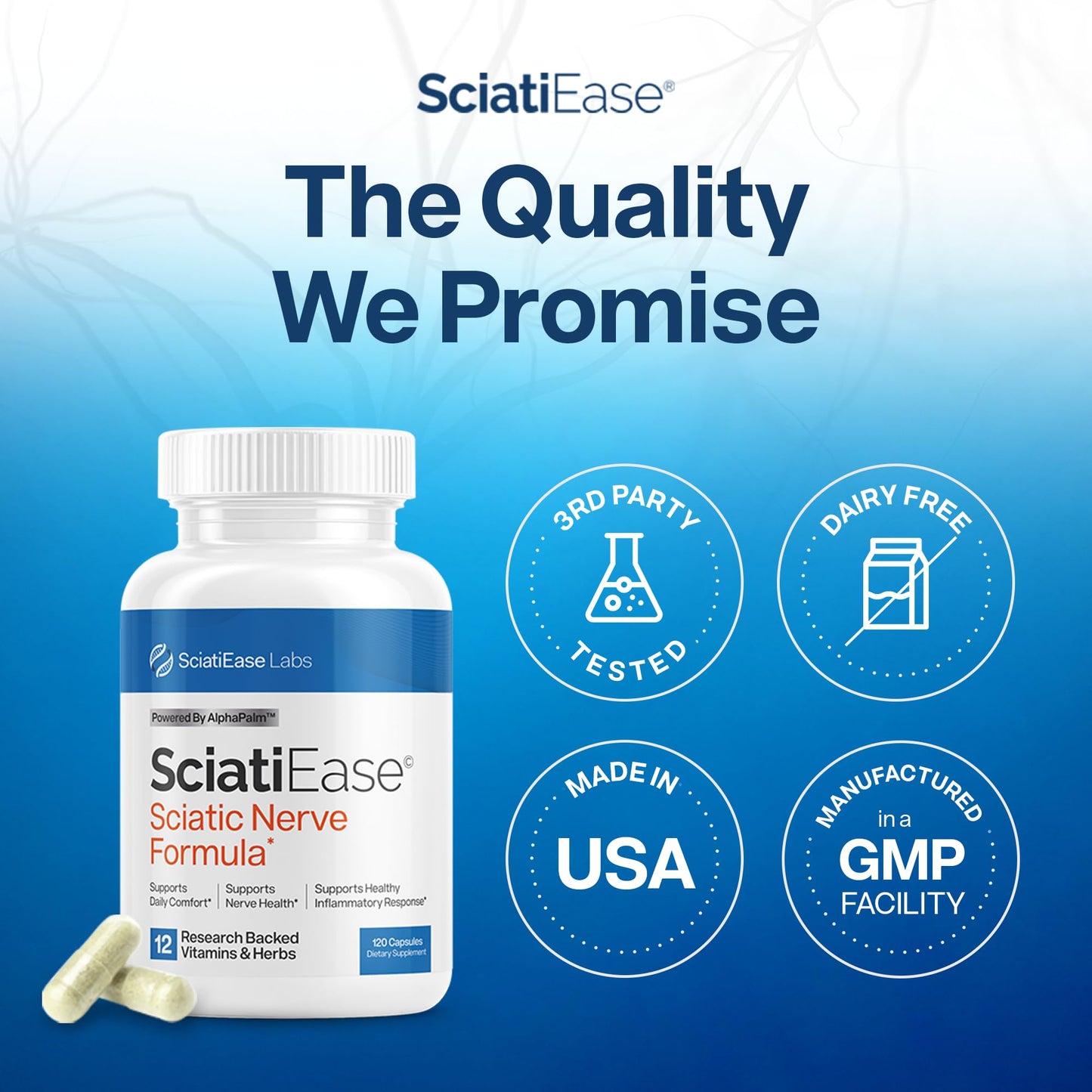 SciatiEase Nerve Comfort Supplement – 3 Bottle Bundle